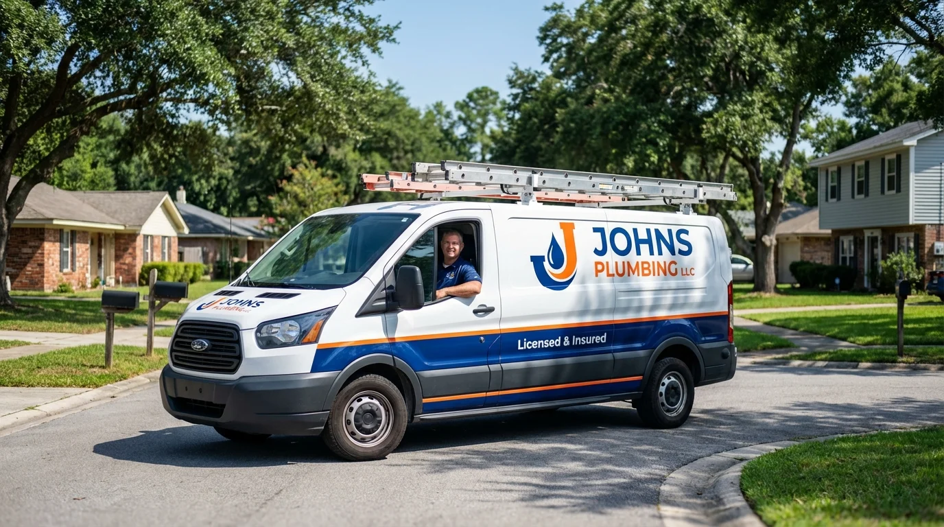 Johns Plumbing LLC service van in Salt Lake City, UT