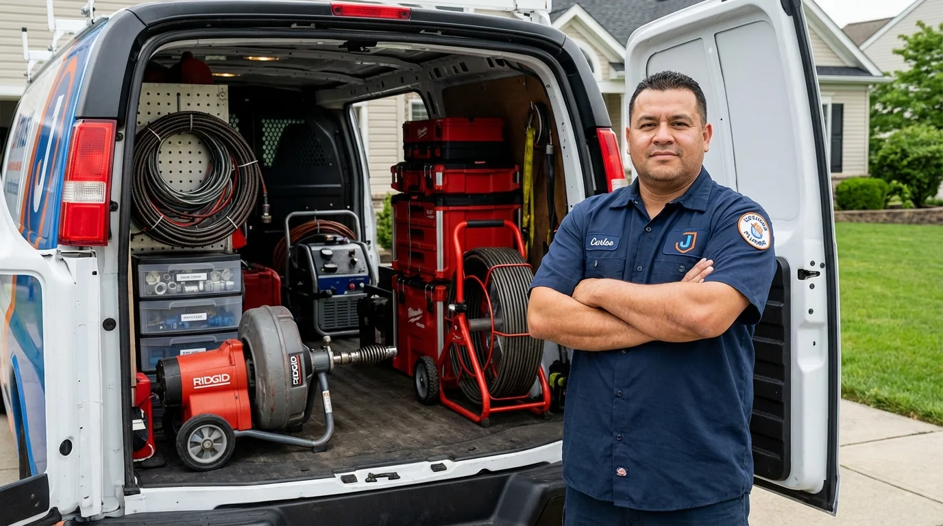 Professional drain cleaning equipment and Johns Plumbing LLC plumber in Salt Lake City